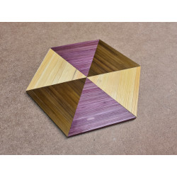 Hexagone « concentrique » jaune/marron/violet