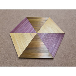 Hexagone « concentrique » jaune/marron/violet