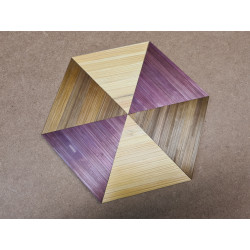 Hexagone « concentrique » jaune/marron/violet