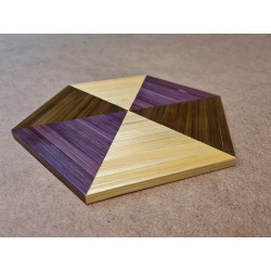 Hexagone « concentrique » jaune/marron/violet